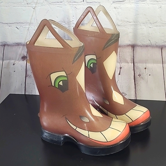 Hoofitz Other - Hoofitz Kenny Sport Chestnut Brown Horse Pony Rubber Rain Boots Kids Size 12